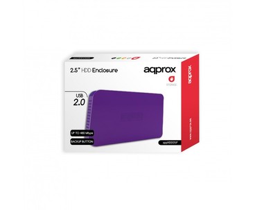 CAJA EXTERNA USB 2.5" SATA PURPLE APPROX