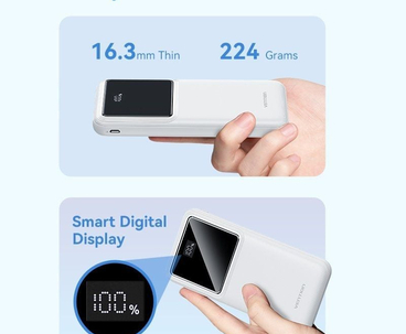 POWER BANK 10000mAh 22.5W NEGRO VENTION