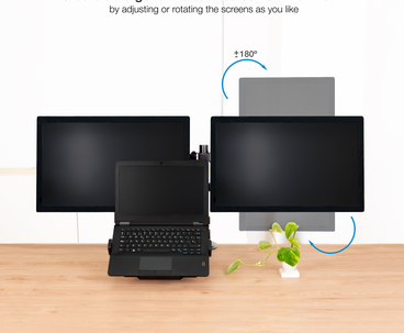 SOPORTE MESA 2 PANTALLAS 17"-32" Y PORTATIL TOOQ