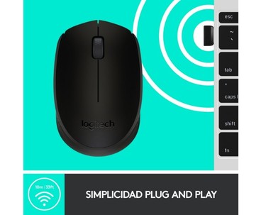 RATON OPTICO WIRELESS M170 NANO RECEPTOR NEGRO LOGITECH